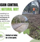 Hydroseeding in an effective measure for erosion control