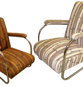 Deco chairs reupholstered