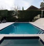 Pool patio pavers and coping stones