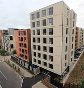Carlaw Park Student accomodation Village: Architectural Precast Panels, Coloured, MONARC, 3D Mould formed