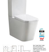 Square Style Back to wall Toilet Suite T003 Model