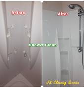 Shower tub cleaning