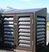 Wheelie Bin Shed for 2 x 140L Bin Brown Louvre