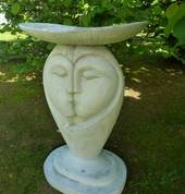 Two Faces Bird Bath